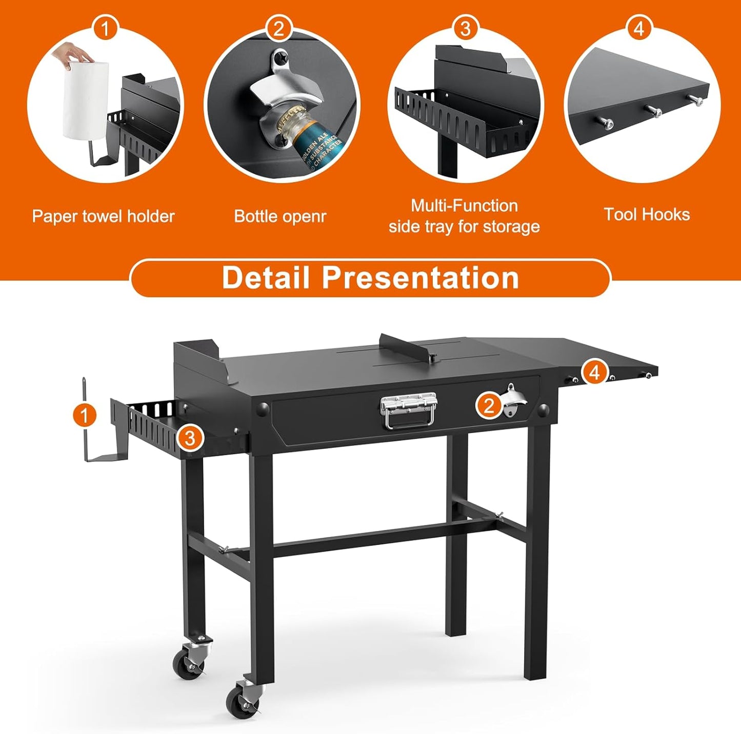 CasaFlame-Portable Folding Grill Table