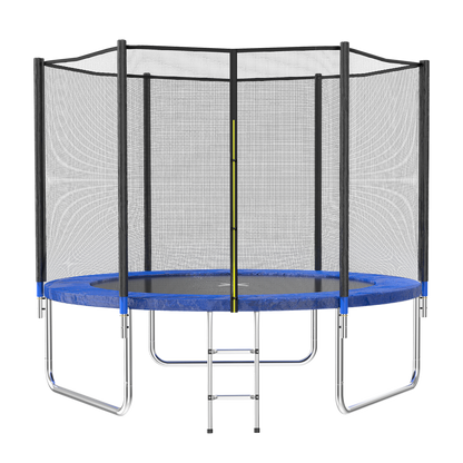 Aotob-8FT Outdoor Trampoline with Safety Net & Ladder